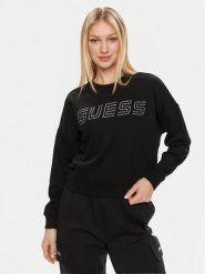 Guess Bluza Skylar V4GQ07 K8802 Czarny Relaxed Fit. Czarne bluzy damskie Guess, xs, z aplikacjami, z bawełny, bez ramiączek, bez kaptura. Za 379.99 zł.