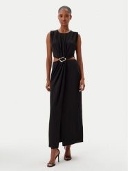 Haveone Sukienka wieczorowa AFS-N029 Czarny Regular Fit. Czarne sukienki damskie Haveone, s, bez wzorów, z syntetyku, wizytowe, bez kołnierzyka, bez ramiączek. Za 339.99 zł.