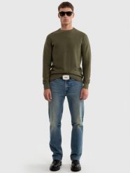 Sweter męski bawełniany khaki Raidat 303. Zielone swetry męskie BIG STAR, l, bez wzorów, z bawełny, retro, bez kołnierzyka, bez ramiączek. W wyprzedaży za 159.99 zł.
