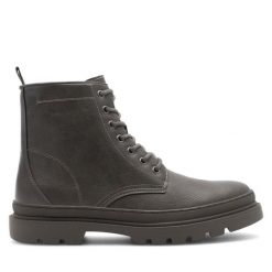 Trzewiki Lasocki. Brązowe botki męskie Lasocki, bez wzorów, bez obcasa, bez zapięcia. Za 99.99 zł.