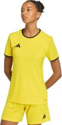 Koszulka damska adidas Entrada 26 Jersey żółta JZ2493 XL. Żółte bluzki damskie Adidas, xl, bez wzorów, z jersey, bez kołnierzyka, bez ramiączek. Za 86.34 zł.