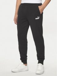 Puma Spodnie dresowe Ess Logo 586716 Czarny Regular Fit. Czarne spodnie sportowe męskie Puma, m, bez wzorów, z bawełny. Za 189.99 zł.