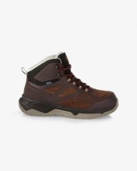 Buty trekkingowe Kilpi Piton WP-U High. Brązowe obuwie trekkingowe damskie Kilpi, z materiału, bez zapięcia. Za 370.41 zł.