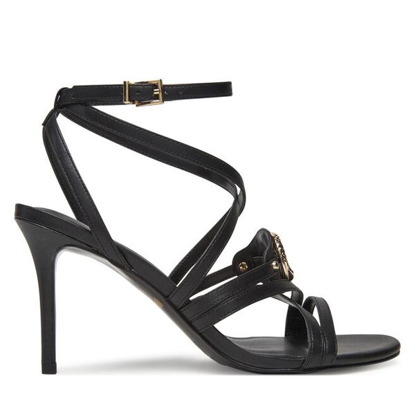 Sandały Just Cavalli. Czarne sandały damskie Just Cavalli, bez wzorów, bez obcasa, na szpilce, bez zapięcia. Za 429.99 zł.