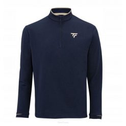 Bluza tenisowa Tecnifibre Thermo Zip. Niebieskie bluzy męskie TECNIFIBRE, bez wzorów, sportowe, bez ramiączek, bez kaptura. Za 289.99 zł.