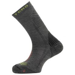 Skarpety sportowe z wełną merino Teko ecoHIKE Discovery Light Half Cushion 2.0. Szare skarpetki damskie TEKO, bez wzorów, z wełny. Za 59.99 zł.