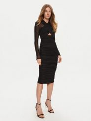Bardot Sukienka koktajlowa Aliyah 56305DB Czarny Slim Fit. Czarne sukienki damskie Bardot, m, bez wzorów, z syntetyku, wizytowe, bez kołnierzyka, bez ramiączek. Za 259.99 zł.
