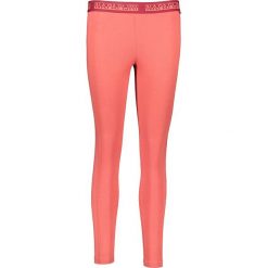 Legginsy "Malme" w kolorze czerwonym. Czerwone legginsy damskie Napapijri, bez wzorów, z bawełny. W wyprzedaży za 119.95 zł.