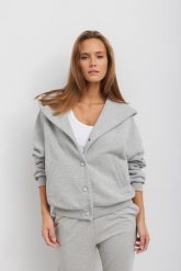 BLUZA LOREN SZARY MELANŻ L - Flawless. Szare bluzy damskie Flawless, l, bez wzorów, z bawełny, sportowe, bez ramiączek, bez kaptura. Za 410.00 zł.
