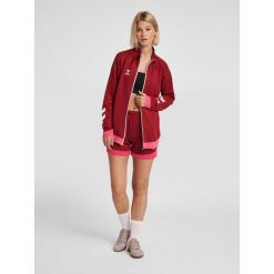 Bluza do piłki ręcznej damska Hummel hml LEAD poly zapinana na zamek. Czerwone bluzy damskie Hummel, xl, bez wzorów, sportowe, bez ramiączek, bez kaptura. W wyprzedaży za 192.10 zł.