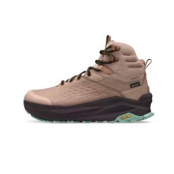 Damskie buty trekkingowe Altra Olympus 6 Hike Mid Gtx. Brązowe obuwie trekkingowe damskie Altra, bez zapięcia. Za 958.15 zł.