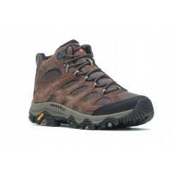 Buty trekkingowe dla mężczyzn Merrell MOAB 3 MID GTX. Brązowe trekkingi męskie Merrell, z gore-texu, bez zapięcia. Za 712.25 zł.
