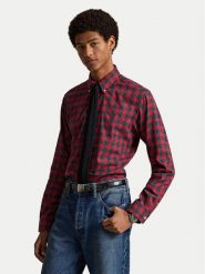Polo Ralph Lauren Koszula 710953644502 Czerwony ciemny Custom Fit. Czerwone koszule męskie Polo Ralph Lauren, m, bez wzorów, z bawełny, bez kołnierzyka, bez ramiączek. Za 729.99 zł.