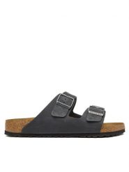 Birkenstock Klapki Arizona 1032435 Szary ciemny. Szare klapki męskie Birkenstock, bez wzorów, ze skóry, bez zapięcia. Za 549.99 zł.