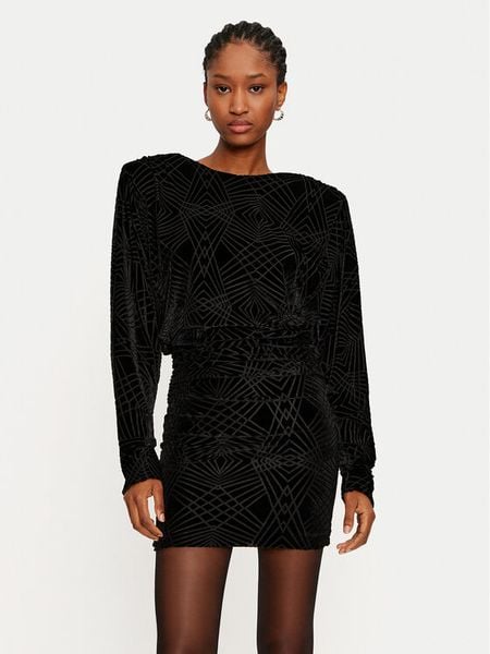 PINKO Sukienka koktajlowa Bernieri 104482 A29H Czarny Regular Fit. Czarne sukienki damskie Pinko, bez wzorów, z syntetyku, wizytowe, bez kołnierzyka, bez ramiączek. Za 1,008.90 zł.