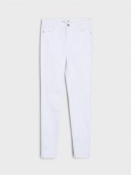 Jeansy skinny - biały. Białe jeansy damskie Sinsay, bez wzorów, z jeansu. Za 49.99 zł.