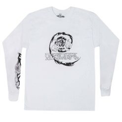 Koszulka z długim rękawem Mesmer Spikey Spiral. Białe bluzki damskie MESMER, bez wzorów, sportowe, bez kołnierzyka, bez ramiączek. Za 187.00 zł.