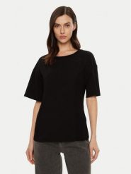 Liu Jo T-Shirt TA5108 JS003 Czarny Regular Fit. Czarne t-shirty damskie Liu Jo, s, bez wzorów, z bawełny, bez kołnierzyka, bez ramiączek. Za 189.99 zł.