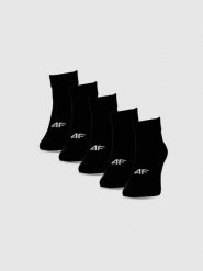 4F Skarpetki casual za kostkę (5-pack) męskie - czarne 43-46. Czarne skarpety męskie 4F, bez wzorów, z bawełny. Za 59.99 zł.