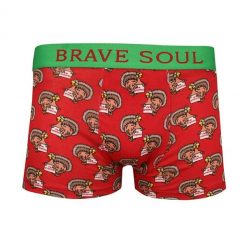 Czerwono-Zielone Męskie Bokserki -Brave Soul- Obcisłe, Majtki, w Indyki, Święto Dziękczynienia. Czerwone bokserki męskie Brave Soul, bez wzorów, z elastanu. Za 29.00 zł.