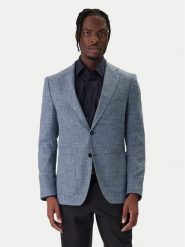 BOSS Marynarka H-Hutson 50556910 Granatowy Regular Fit. Niebieskie garnitury męskie Boss, m, bez wzorów, z bawełny. Za 1,999.00 zł.