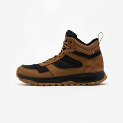 Buty turystyczne męskie Quechua NH500 skóra. Brązowe buty zimowe męskie QUECHUA, na zimę, bez wzorów, ze skóry, bez obcasa, bez zapięcia. Za 269.99 zł.