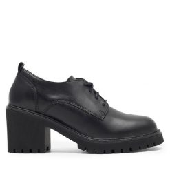 Półbuty Lasocki. Czarne półbuty damskie Lasocki, bez wzorów, bez obcasa, na obcasie, bez zapięcia. Za 249.99 zł.