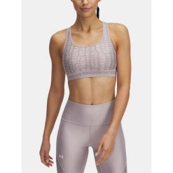 Damski Top Biustonosz Sportowy Under Armour Crossback Mid Print. Szare obuwie sportowe damskie Under Armour, bez wzorów, bez zapięcia, na fitness i siłownię. Za 124.69 zł.
