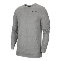 Bluza treningowa męska Nike Therma. Szare bluzy męskie Nike, m, bez wzorów, sportowe, bez ramiączek, bez kaptura. Za 299.00 zł.