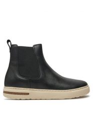 Birkenstock Sztyblety Bend Chelsea Lena 1028473 Czarny. Czarne botki damskie Birkenstock, bez wzorów, ze lnu, bez obcasa, na płaskiej podeszwie, bez zapięcia. Za 499.99 zł.