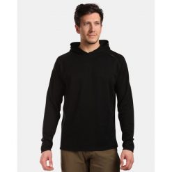 Męski sweter z wełny merynosów Kilpi MOSEO-M. Czarne swetry męskie Kilpi, m, bez wzorów, z wełny, sportowe, bez kołnierzyka, bez ramiączek. W wyprzedaży za 487.00 zł.