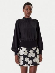 French Connection Bluzka 78LZH Czarny Regular Fit. Czarne bluzki damskie French Connection, xl, bez wzorów, z syntetyku, bez kołnierzyka, bez ramiączek. Za 199.99 zł.