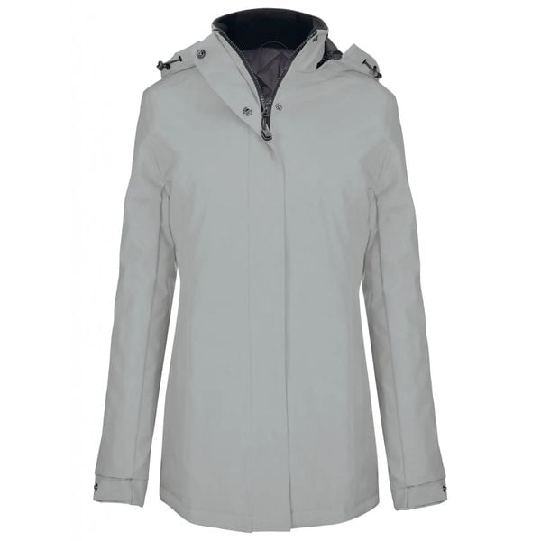 Parka dla kobiet Kariban. Szare parki damskie KARIBAN, l, bez wzorów, z materiału, bez kaptura. Za 251.35 zł.