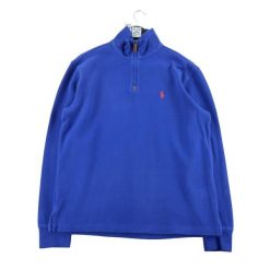 Second life - Polo Ralph Lauren męski sweter półgolf rozpinany - Jak nowy. Fioletowe swetry męskie Ralph Lauren, l, bez wzorów, eleganckie, bez kołnierzyka, bez ramiączek. Za 255.56 zł.