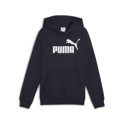 Młodzieżowa polarowa bluza z kapturem ESS z logo No. 1 PUMA. Niebieskia bluzy damskie Puma, m, bez wzorów, z dżerseju, młodzieżowe, bez ramiączek, z kapturem. W wyprzedaży za 94.00 zł.