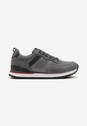 Szare Buty Sportowe Sneakersy na Podeszwie z Tłoczeniami Elanoveia. Szare buty sportowe męskie Born2be, bez wzorów, z jeansu, bez zapięcia. Za 169.99 zł.