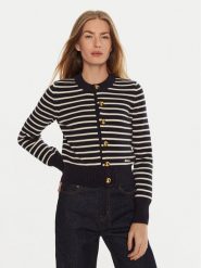AMI Paris Kardigan FKC039KN0061 Granatowy Regular Fit. Niebieskie kardigany damskie AMI PARIS, xs, bez wzorów, z bawełny, bez kołnierzyka. Za 1,319.00 zł.