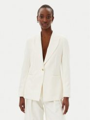 Maryley Marynarka 25EB187/M27/43VA Écru Regular Fit. Marynarki i żakiety damskie Maryley, bez wzorów, z syntetyku, bez kołnierzyka, bez ramiączek. Za 269.99 zł.