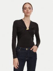 Marciano Guess Bluzka G6YP05 K5118 Czarny Regular Fit. Czarne bluzki damskie Marciano Guess, s, z aplikacjami, z syntetyku, bez kołnierzyka, bez ramiączek. Za 519.99 zł.