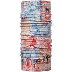 Chusta na szyję dla dorosłych Buff Coolnet UV+®. Niebieskie szaliki męskie Buff, bez wzorów, z denimu. W wyprzedaży za 64.94 zł.