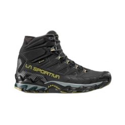 Szerokie skórzane buty trekkingowe La Sportiva Ultra Raptor II GTX. Czarne trekkingi męskie La Sportiva, z gore-texu, bez zapięcia. Za 861.50 zł.