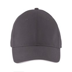 Czapka Z Daszkiem Z 6 Panelami Słonecznymi. Szare czapki damskie SOL'S, bez wzorów. Za 26.99 zł.