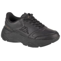 Buty sportowe damskie Kappa BRANJA. Czarne obuwie sportowe damskie Kappa, bez wzorów, z gumy, bez zapięcia, trekkingowe. Za 159.99 zł.