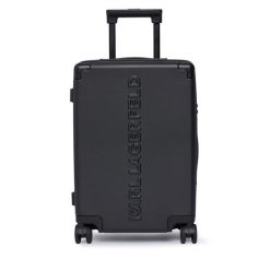 Walizka kabinowa KARL LAGERFELD. Czarne walizki damskie KARL LAGERFELD, bez wzorów. Za 1,299.00 zł.