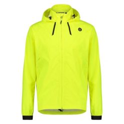 Męska kurtka rowerowa przeciwdeszczowa Commuter Hi-vis żółta. Żółte kurtki męskie AGU, m, bez wzorów, z materiału, z kapturem. Za 621.25 zł.