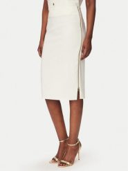 Rinascimento Spódnica ołówkowa CFC0127985003 Biały Slim Fit. Białe spódnice damskie Rinascimento, m, bez wzorów, z syntetyku, ołówkowe. Za 379.99 zł.