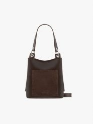 Ciemnobrązowa torebka tote. Brązowe torebki wizytowe damskie Brawo sp. z o.o., bez wzorów, z materiału, bez dodatków. Za 399.99 zł.