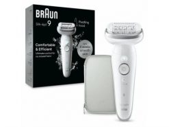 Depilator Braun Silk-épil 9 9-011, srebrny, biały, 40 pęsety, MicroGrip, 0,5 mm, bateria, wbudowana bateria. Depilatory BRAUN. Za 473.99 zł.