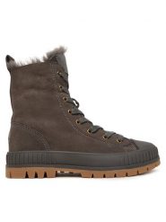 EMU Australia Trzewiki Nomad Wanderer W13388 Szary. Szare botki damskie Emu Australia, bez wzorów, ze skóry, bez obcasa, na płaskiej podeszwie, bez zapięcia. Za 774.99 zł.