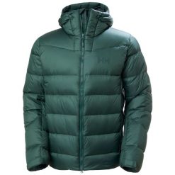 Kurtka z kapturem Helly Hansen Glacier. Zielone kurtki męskie Helly Hansen, l, bez wzorów, z puchu, z kapturem. Za 1,551.95 zł.